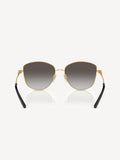 Ralph Lauren gold round sunglasses with gradient gray lenses, UK version
