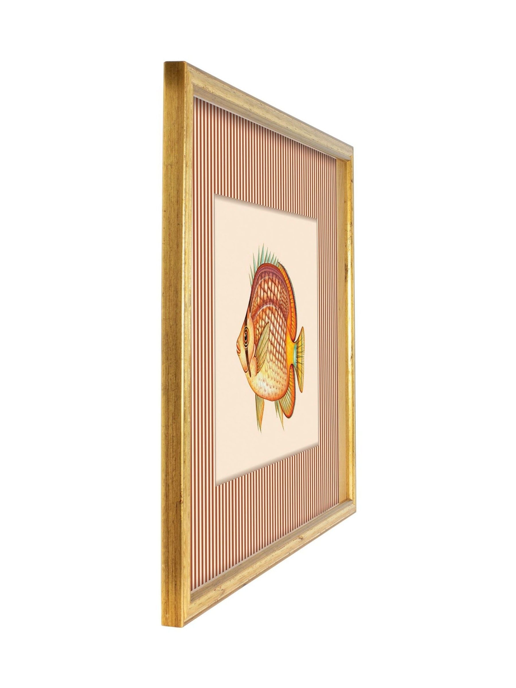 Brookpace Lascelles tropical fish wall art red striped 43x33cm - British product
