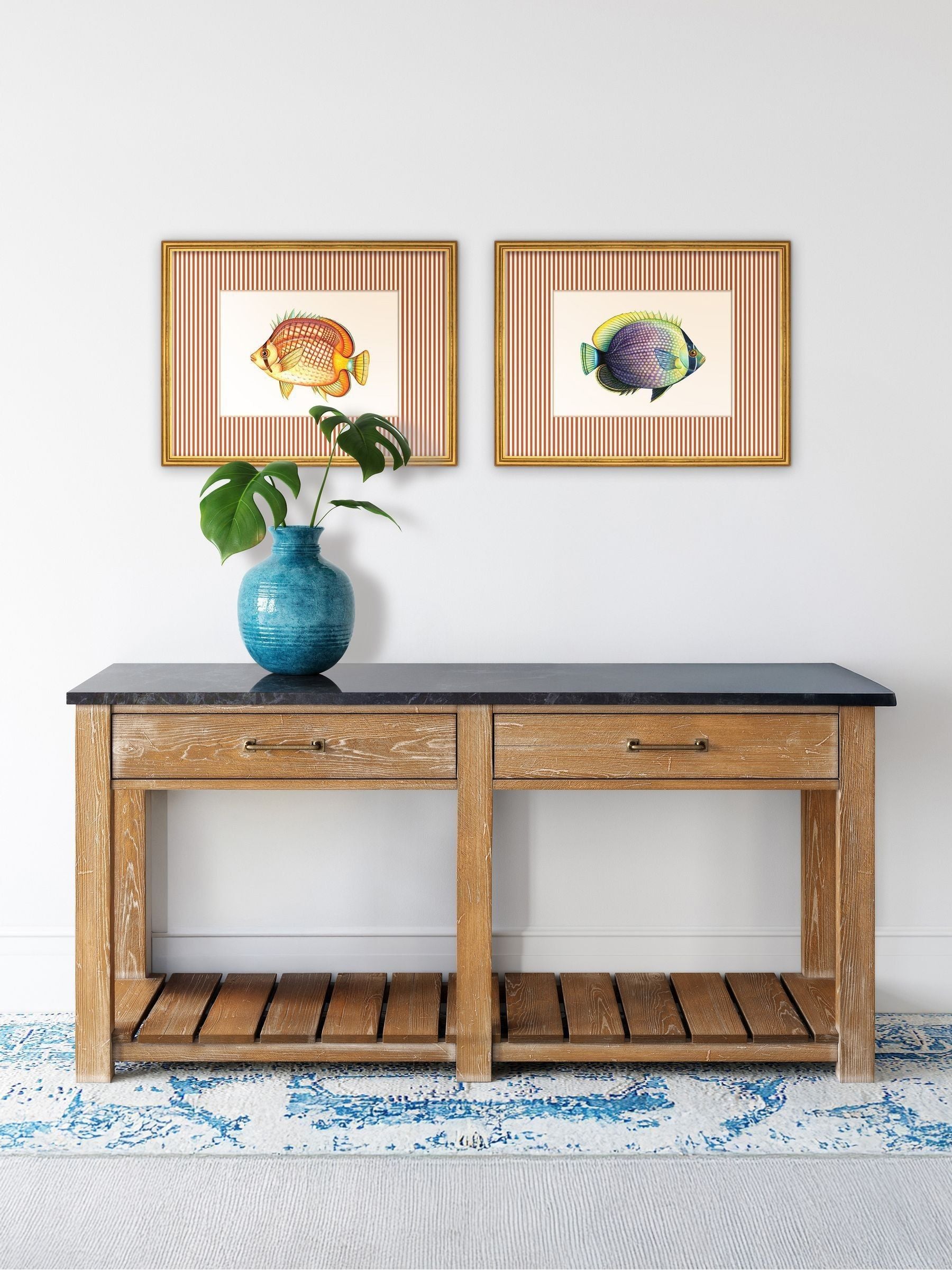 Brookpace Lascelles wall art tropical fish print 430x330mm, imported from the UK