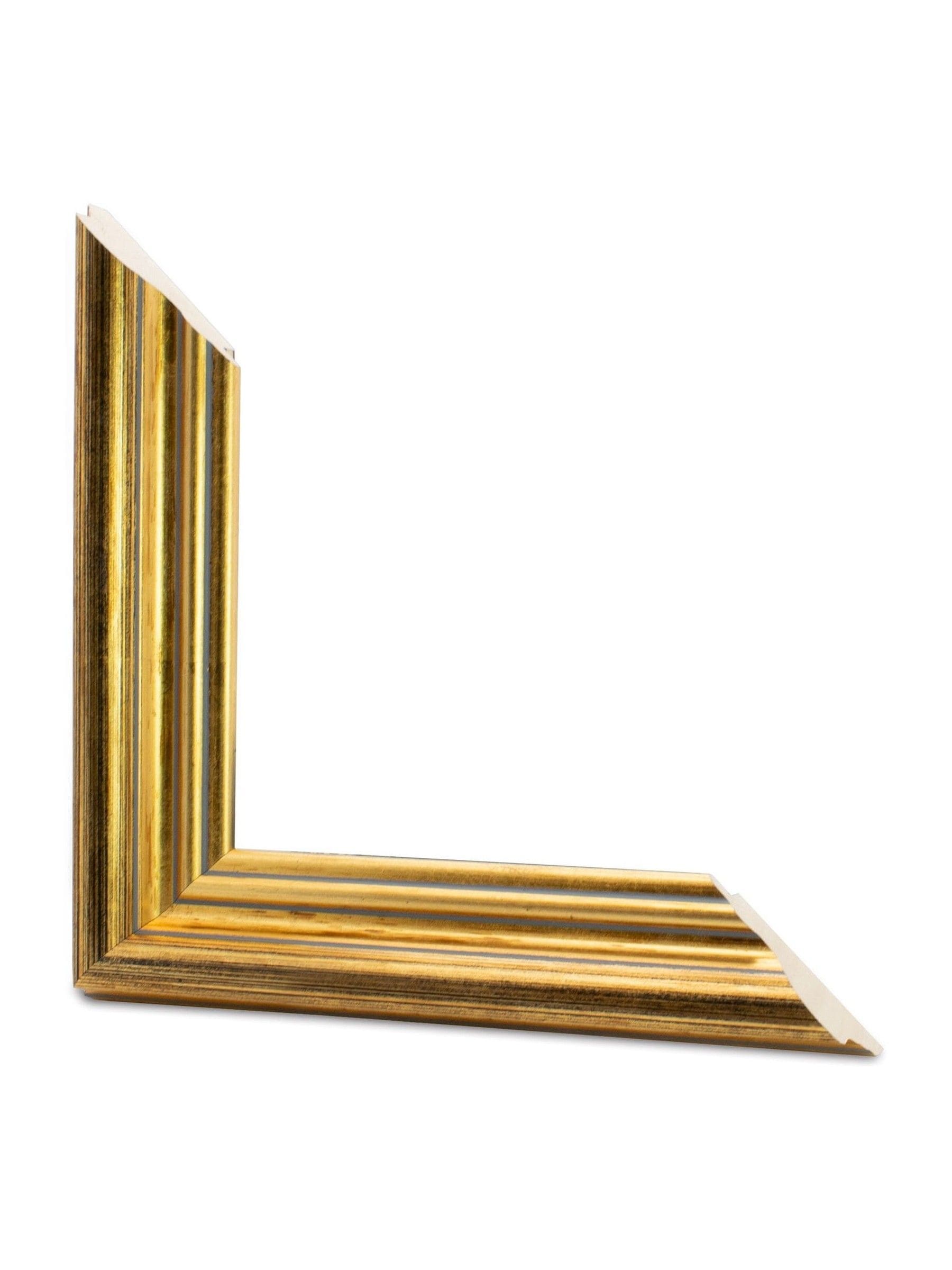 Brookpace Lascelles red shrimp wall art gold frame - British product