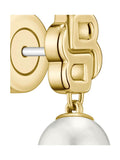 BOSS gold tone earrings with pearls 15mm, UK version