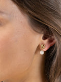 BOSS gold tone earrings with pearls 15mm, UK version
