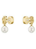 BOSS gold tone earrings with pearls 15mm, UK version