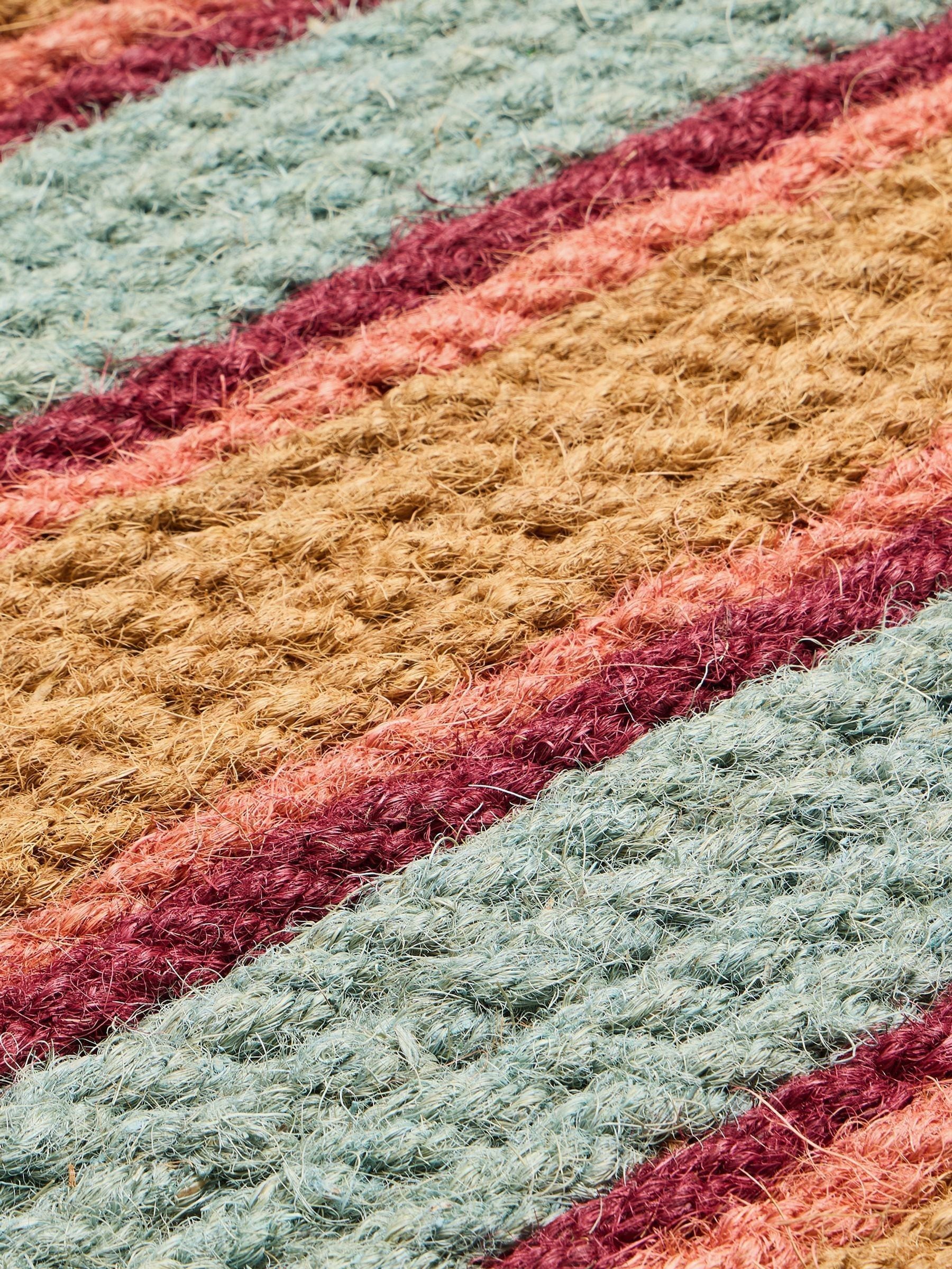 Oliver Bonas blue striped coir doormat, UK version