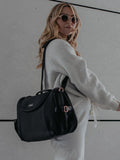 Storksak Poppy Luxe changing bag in black - British product