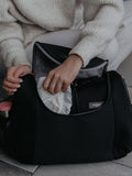 Storksak Poppy Luxe changing bag in black - British product