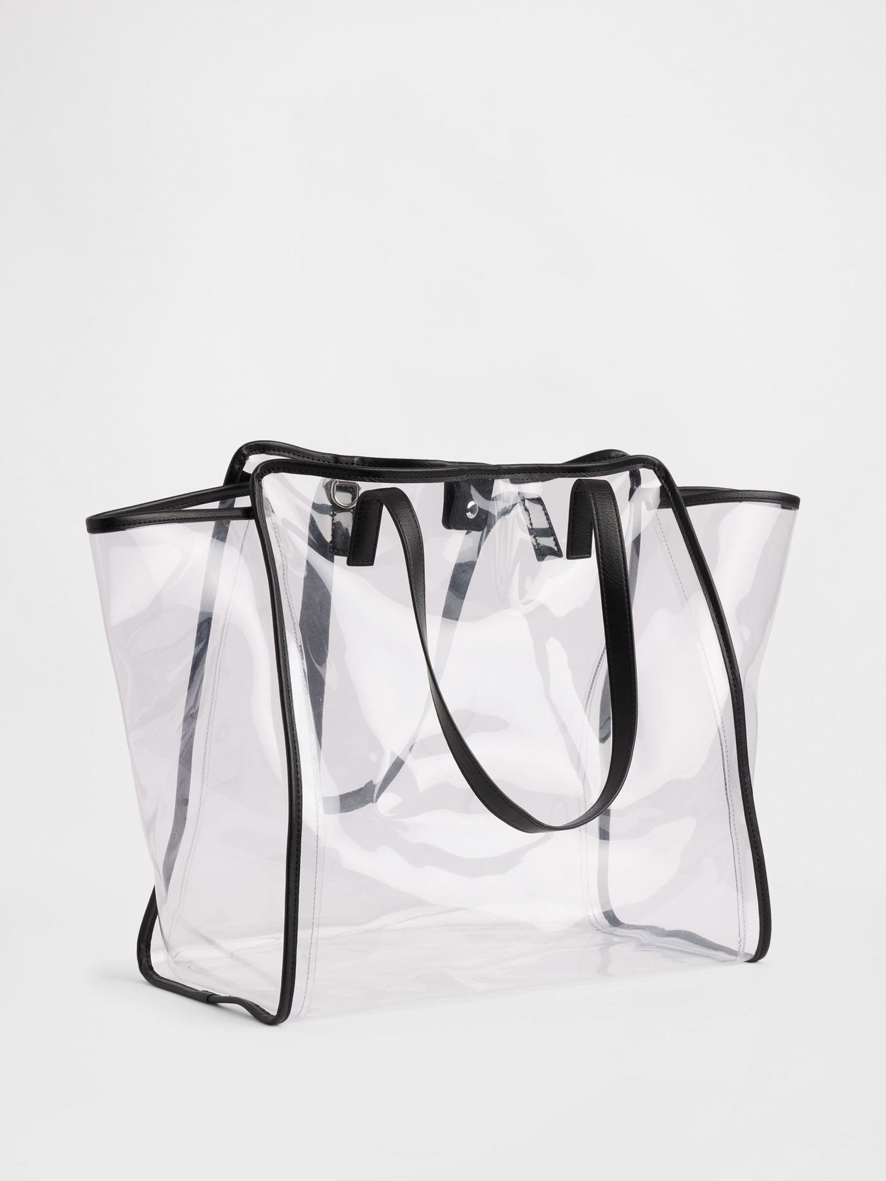 Gap clear jelly tote bag with vegan leather straps, UK version