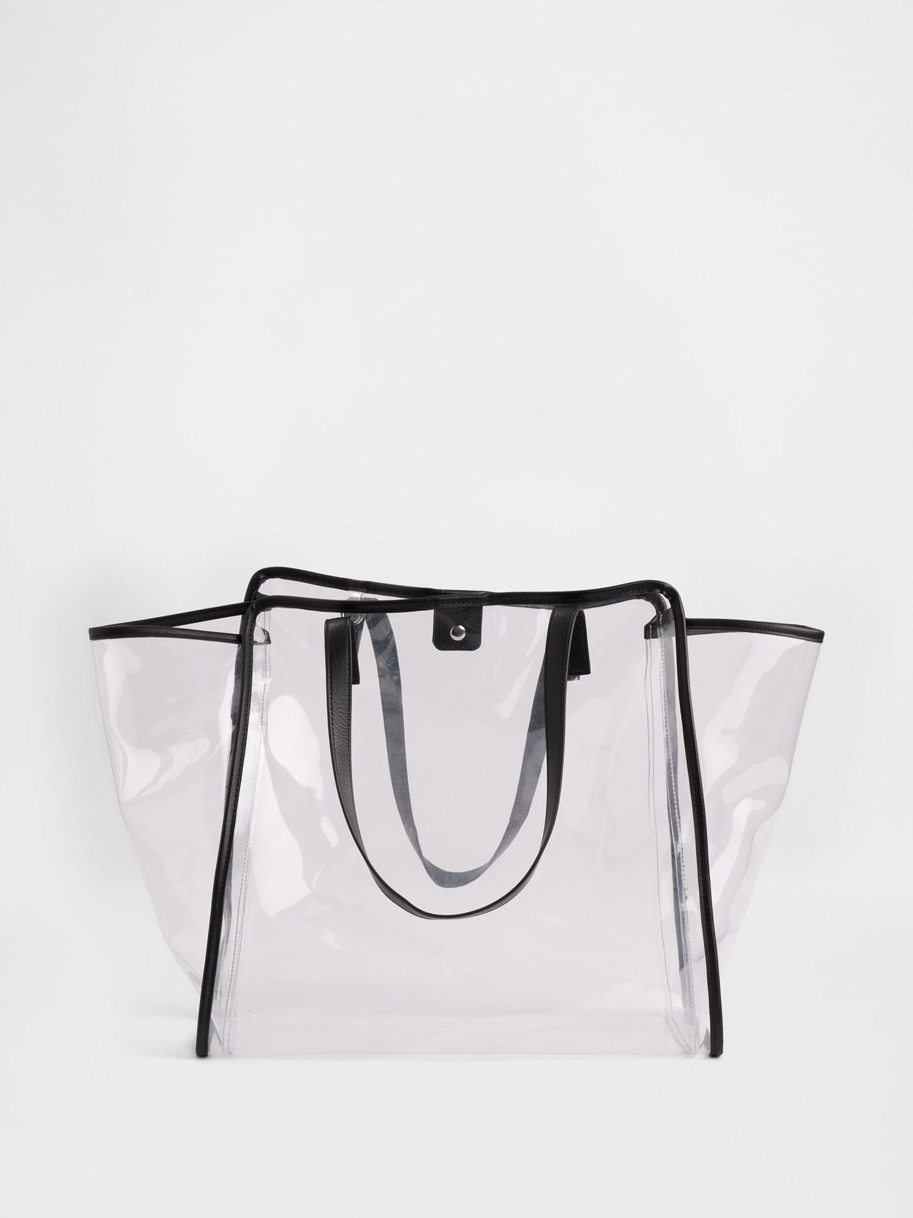 Gap clear jelly tote bag with vegan leather straps, UK version