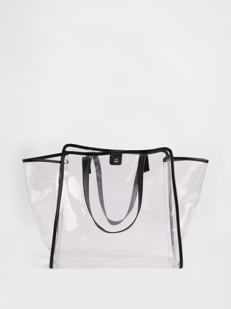 Gap clear jelly tote bag with vegan leather straps, UK version
