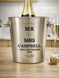 PMC stainless steel ice bucket personalised wedding 19cm - British product