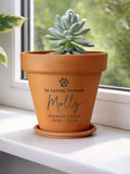 PMC personalised pet memorial terracotta pot, UK version