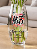 PMC personalised birthday flower vase 10cm, UK version