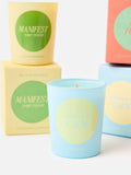 Oliver Bonas mint green wellness candles set, UK version