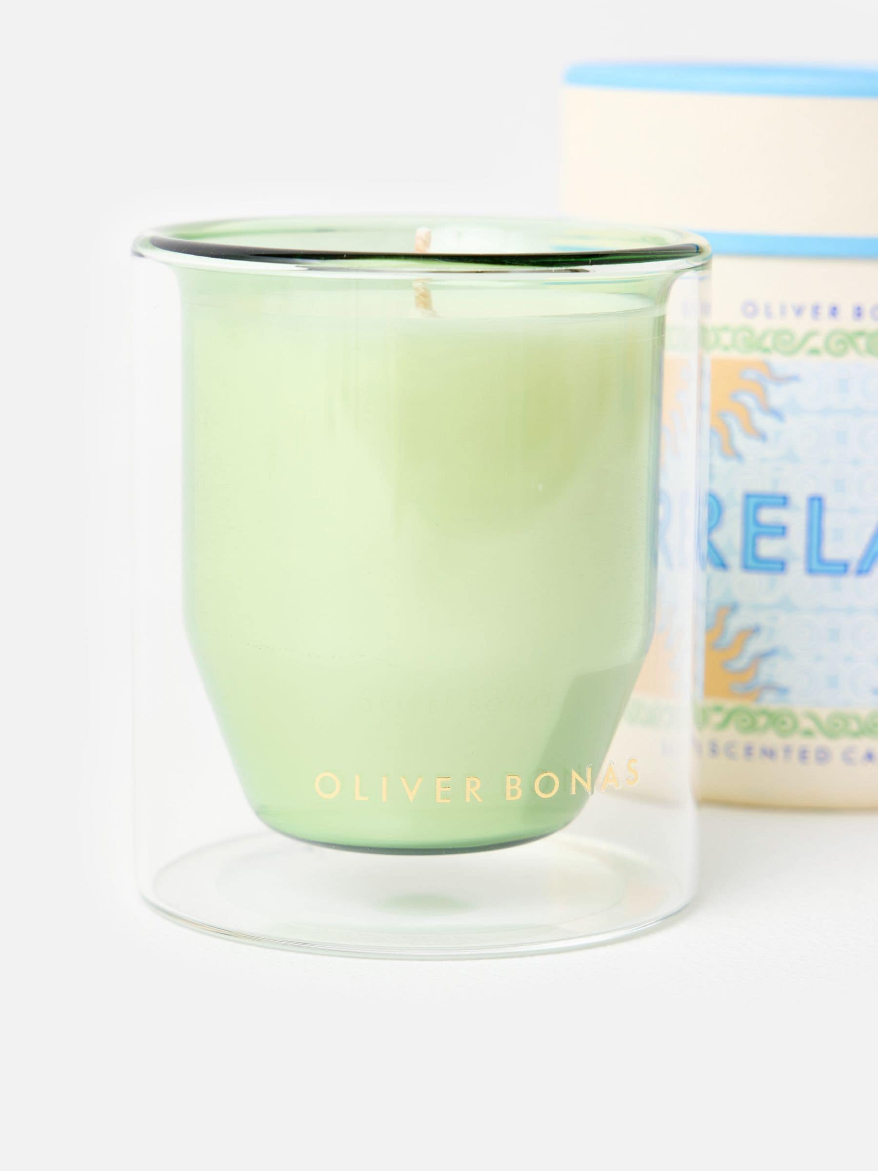 Oliver Bonas Relax White Jasmine Candle 9cm (British brand)