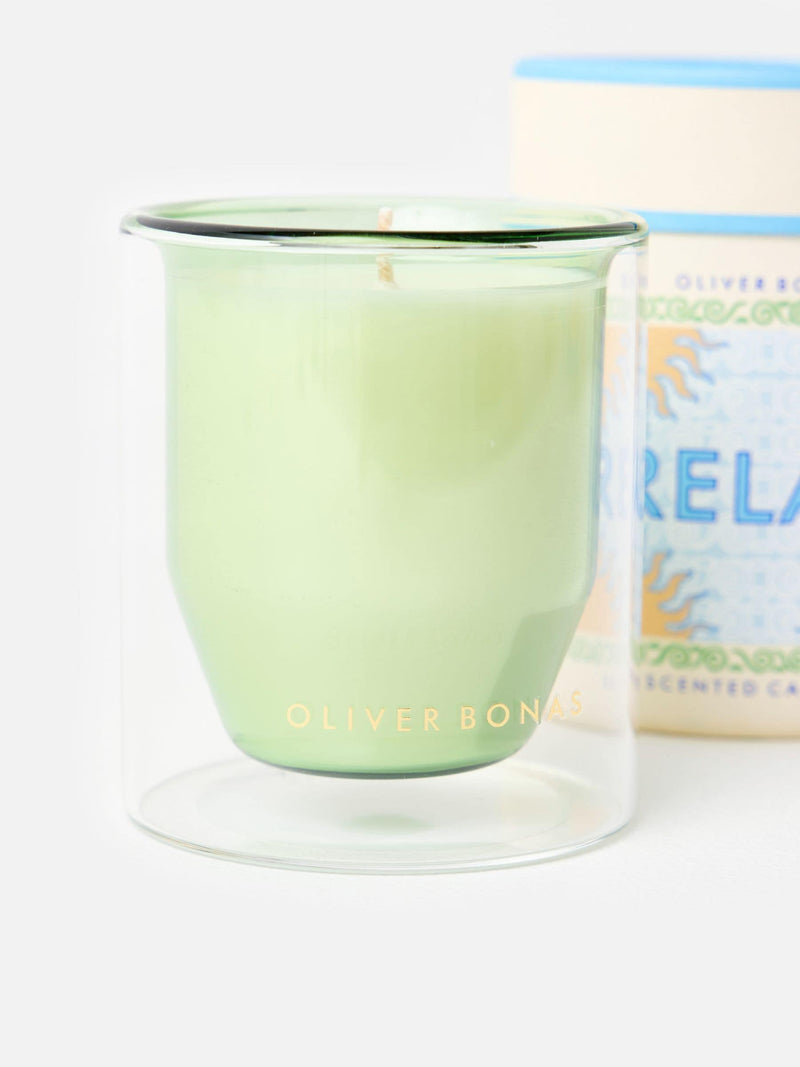 Oliver Bonas Relax White Jasmine Candle 9cm (British brand)