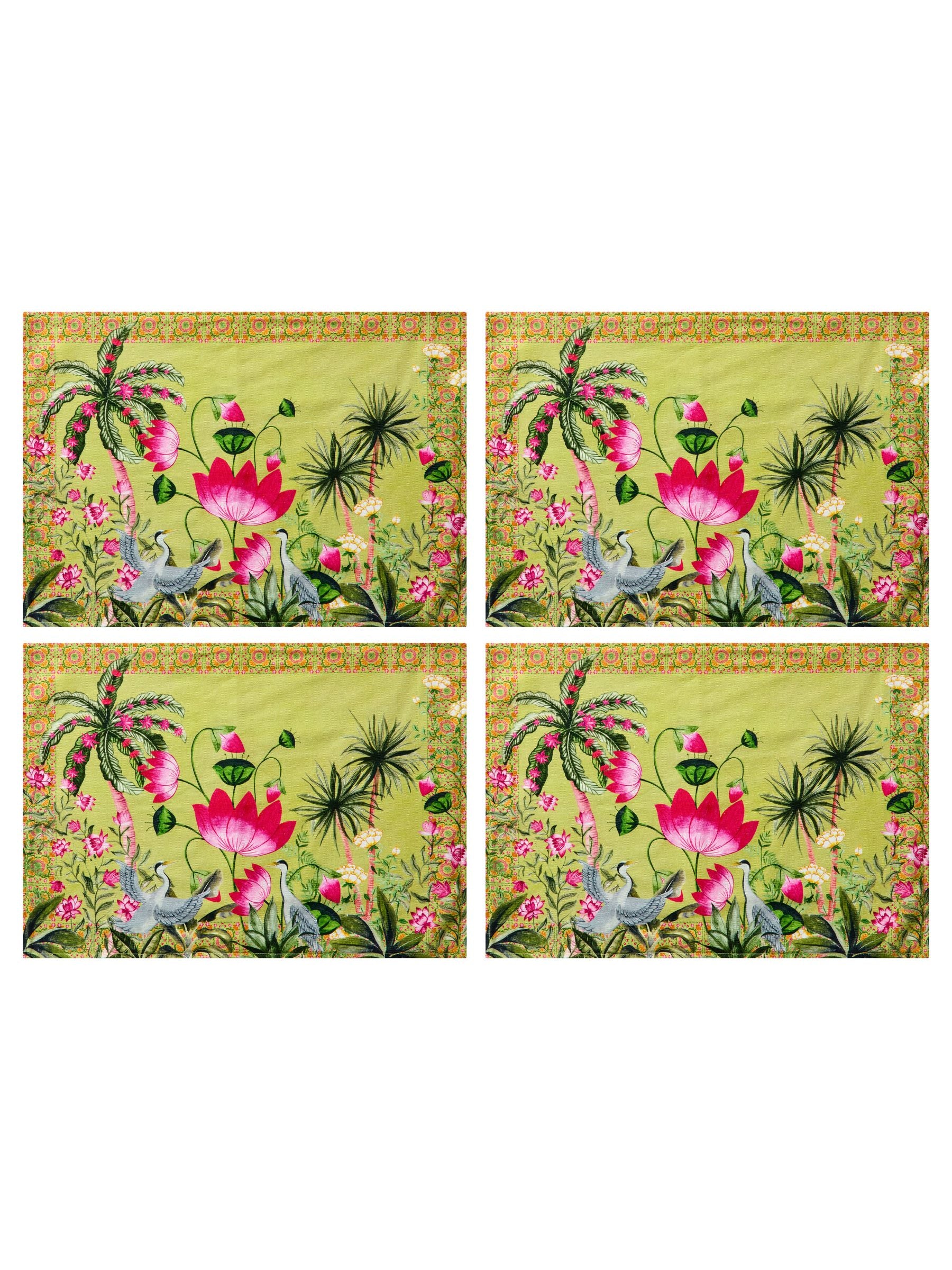 Joe Browns green palm placemats 4 pack, UK version
