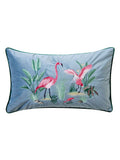 Joe Browns Flamingo Frenzy embroidered cushion, imported from the UK