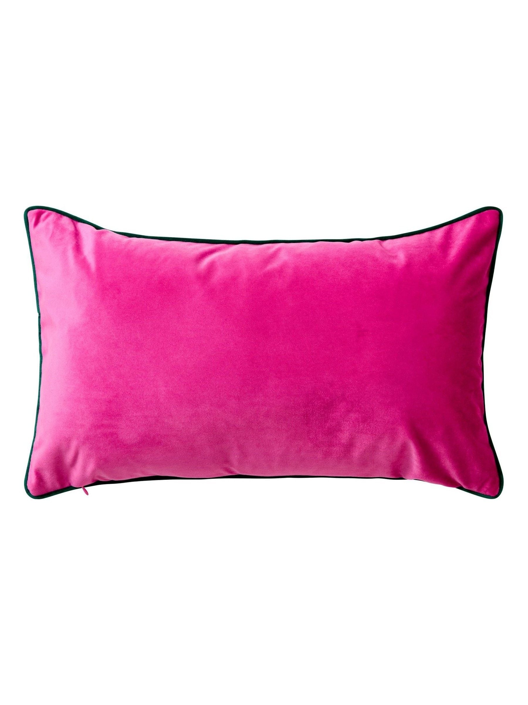 Joe Browns Flamingo Frenzy embroidered cushion, imported from the UK