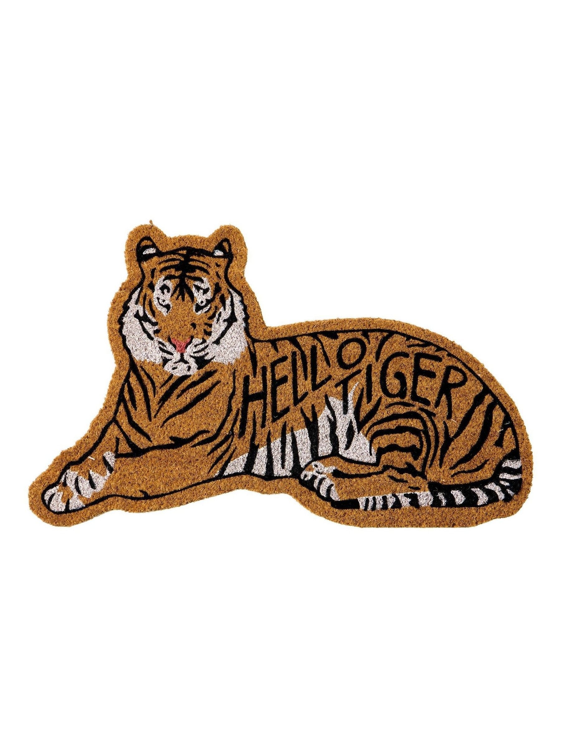 Joe Browns orange hello tiger doormat 70x40cm (British brand)