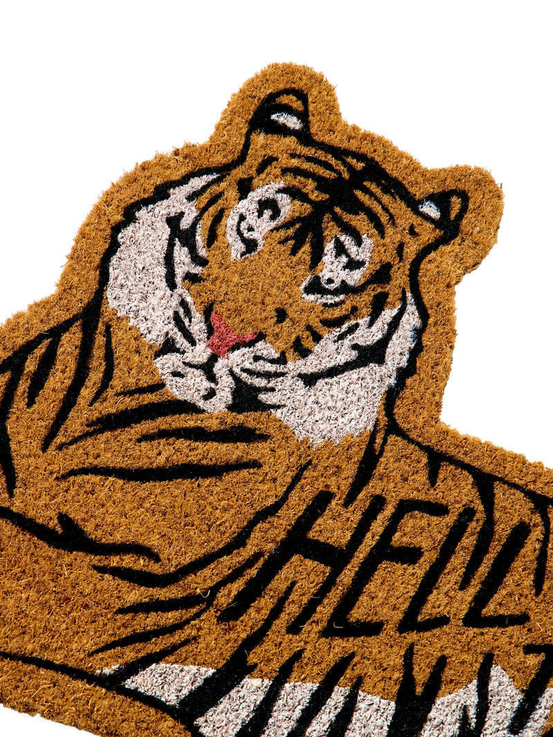 Joe Browns orange hello tiger doormat 70x40cm (British brand)
