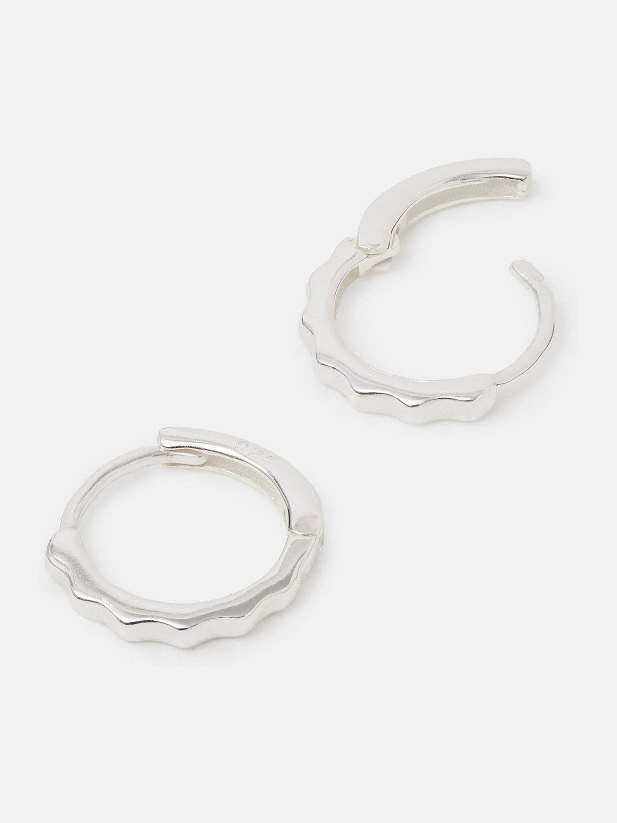 Accessorize silver bamboo hoop earrings, imported from the UK