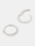 Accessorize silver bamboo hoop earrings, imported from the UK