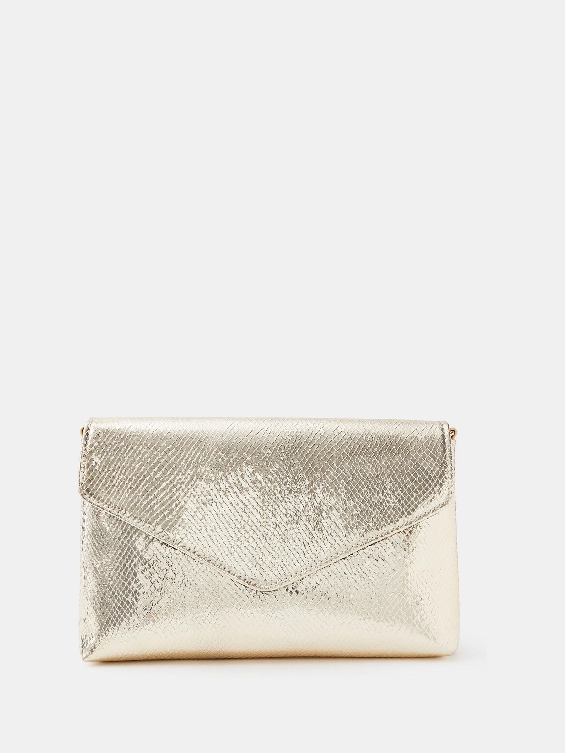 Accessorize gold envelope cross-body bag (British brand)