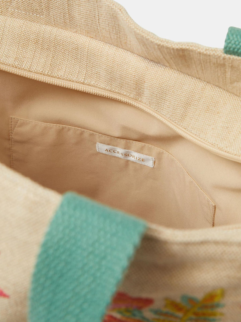 Accessorize embroidered beach tote bag (British brand)