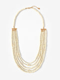 Mint Velvet white beaded layered necklace, imported from the UK