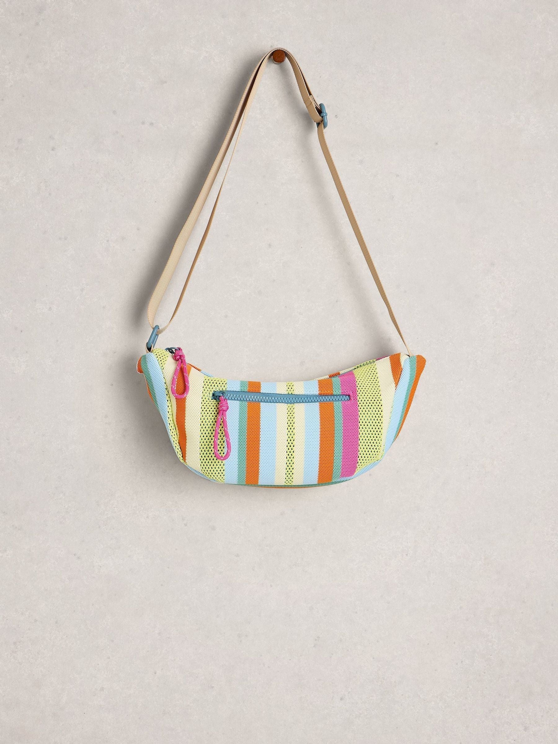 White Stuff Yellow Meadow Mesh Crossbody Bag 18x32cm - British product