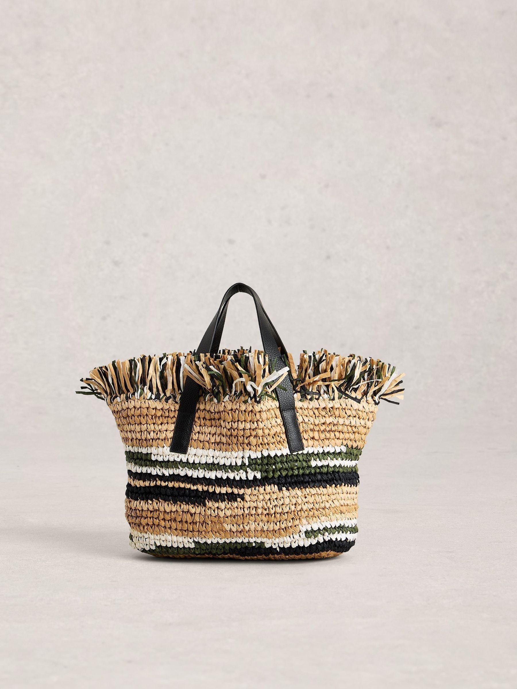 White Stuff Natural Freya Crochet Tassle Bag (British brand)