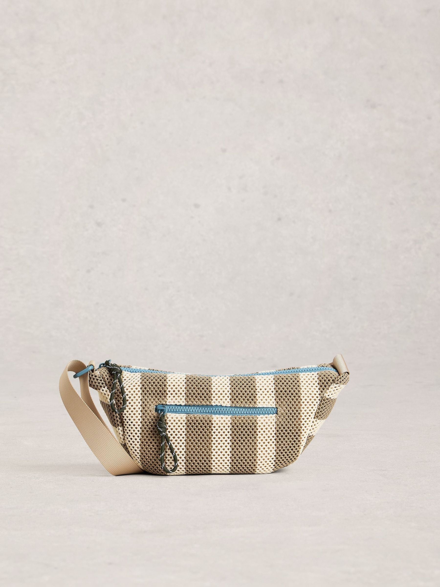 White Stuff Natural Meadow Mesh Crossbody Bag