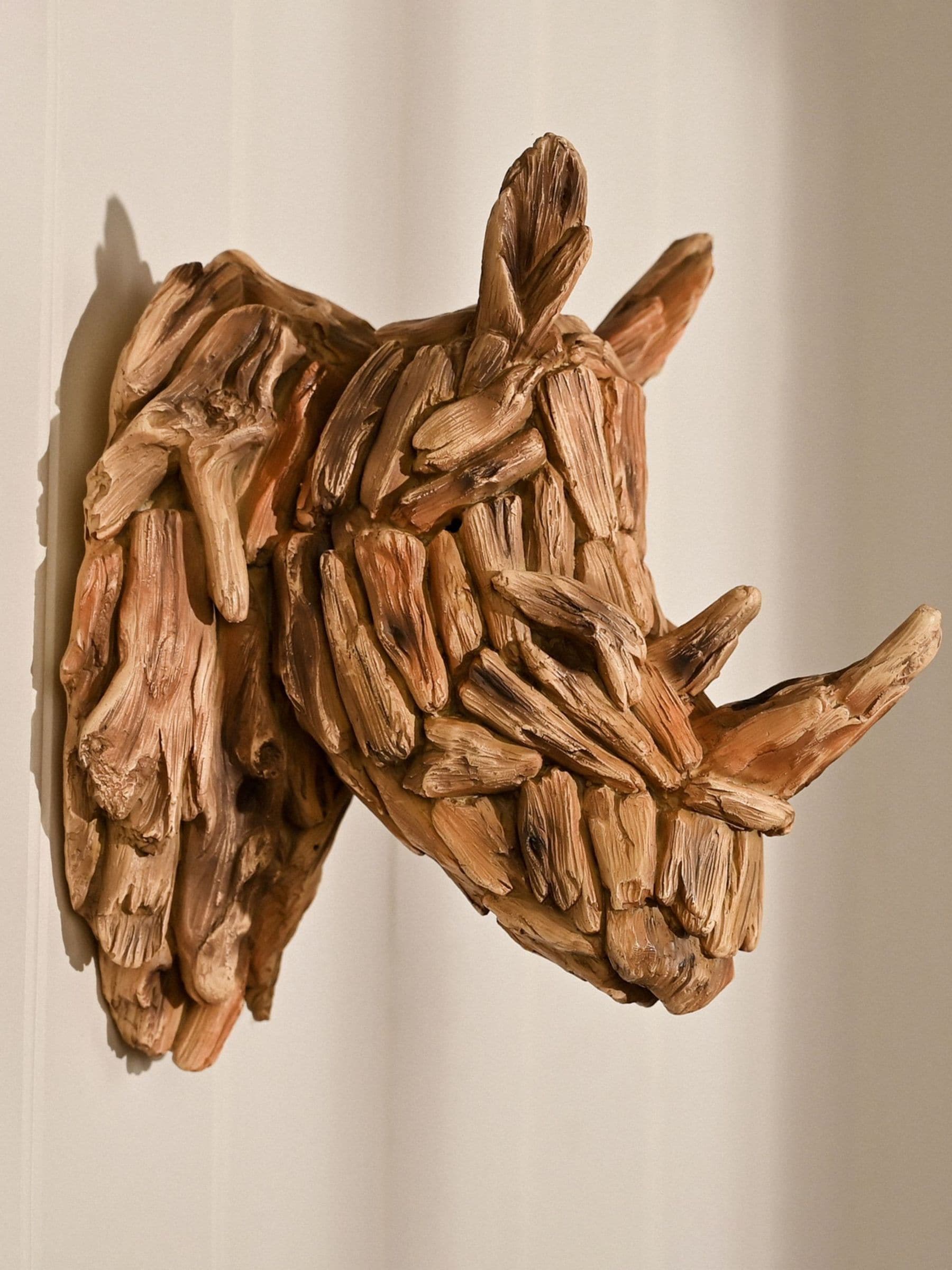 Widdop brown rhino head wall art (British brand)