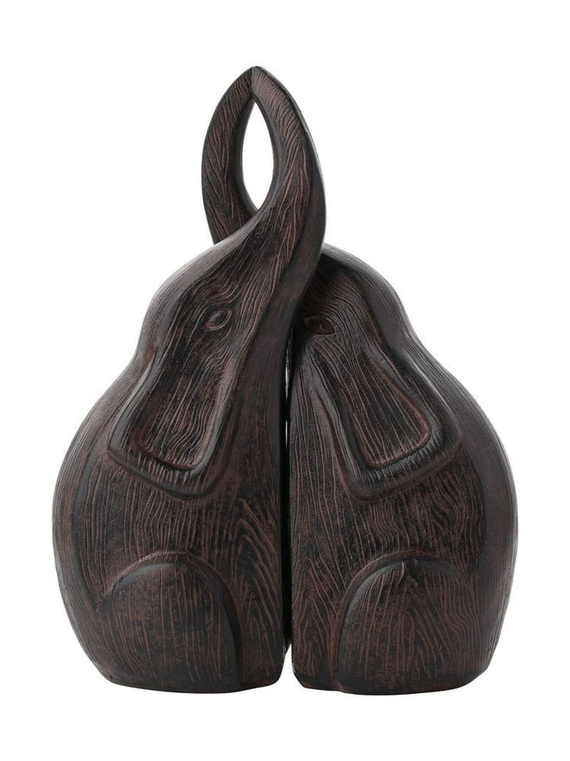 Widdop dark brown kissing elephants ornament set of 2 (British brand)
