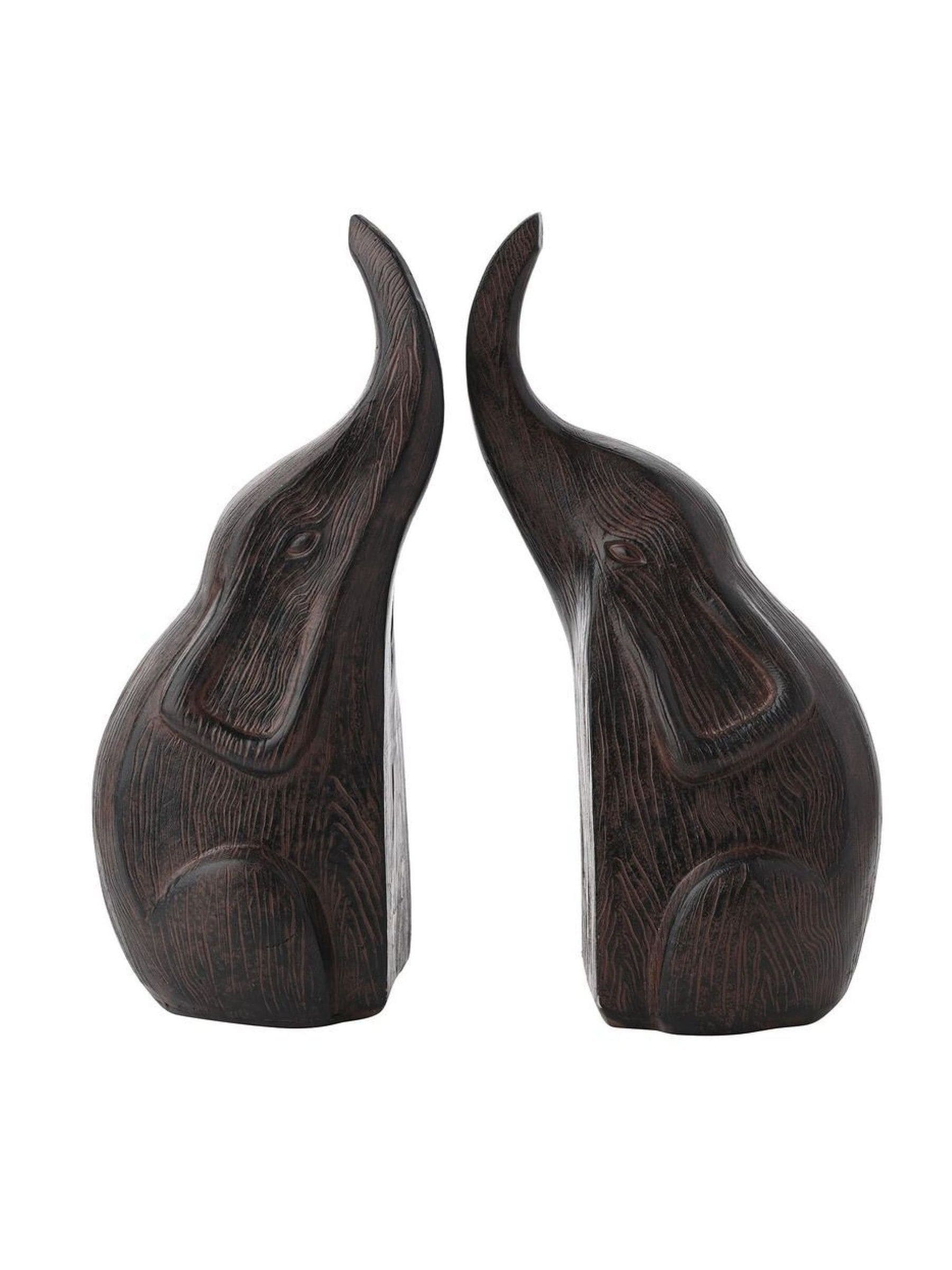 Widdop dark brown kissing elephants ornament set of 2 (British brand)