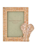 Widdop elephant photo frame with stone-effect border (British brand)