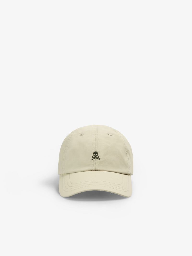 Scalpers cream hood cap with adjustable closure, British brand