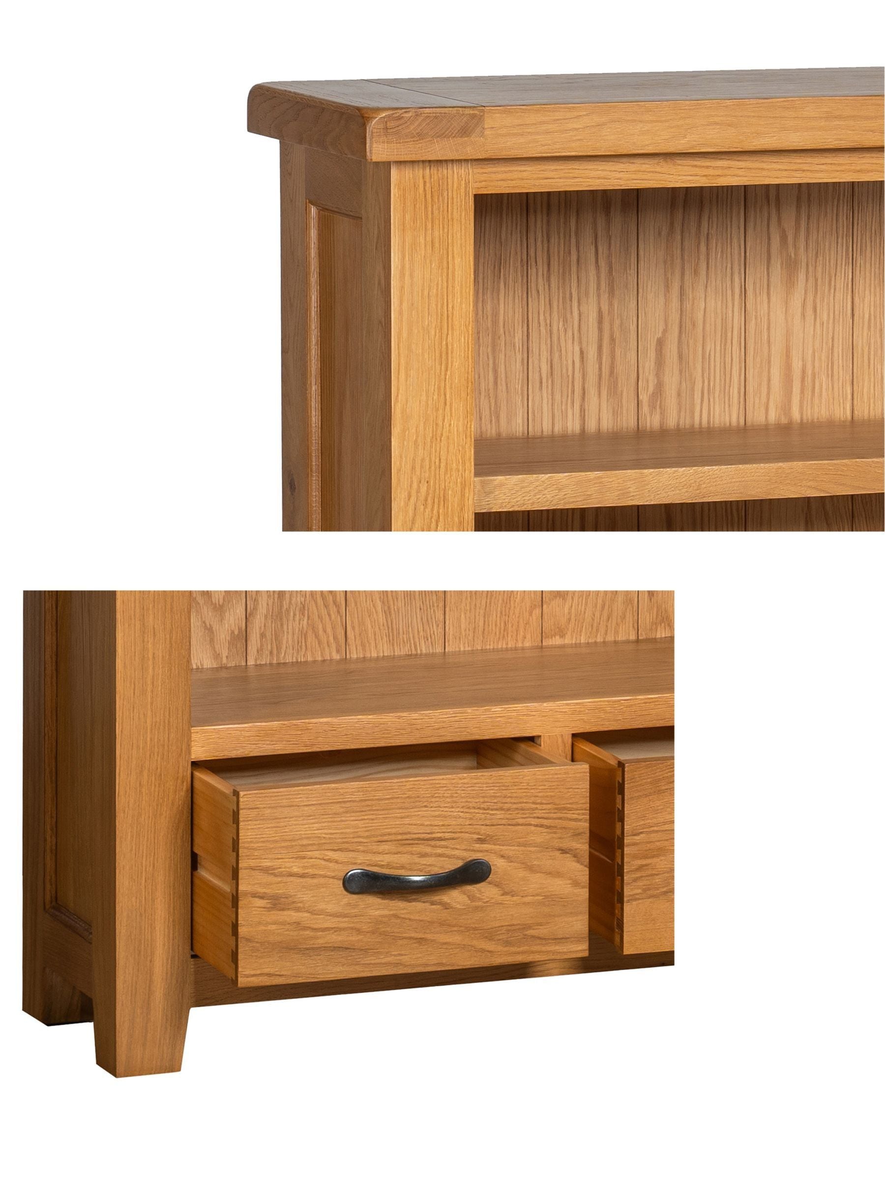 Windward Home Sorrel low wide bookcase 90cm, UK version