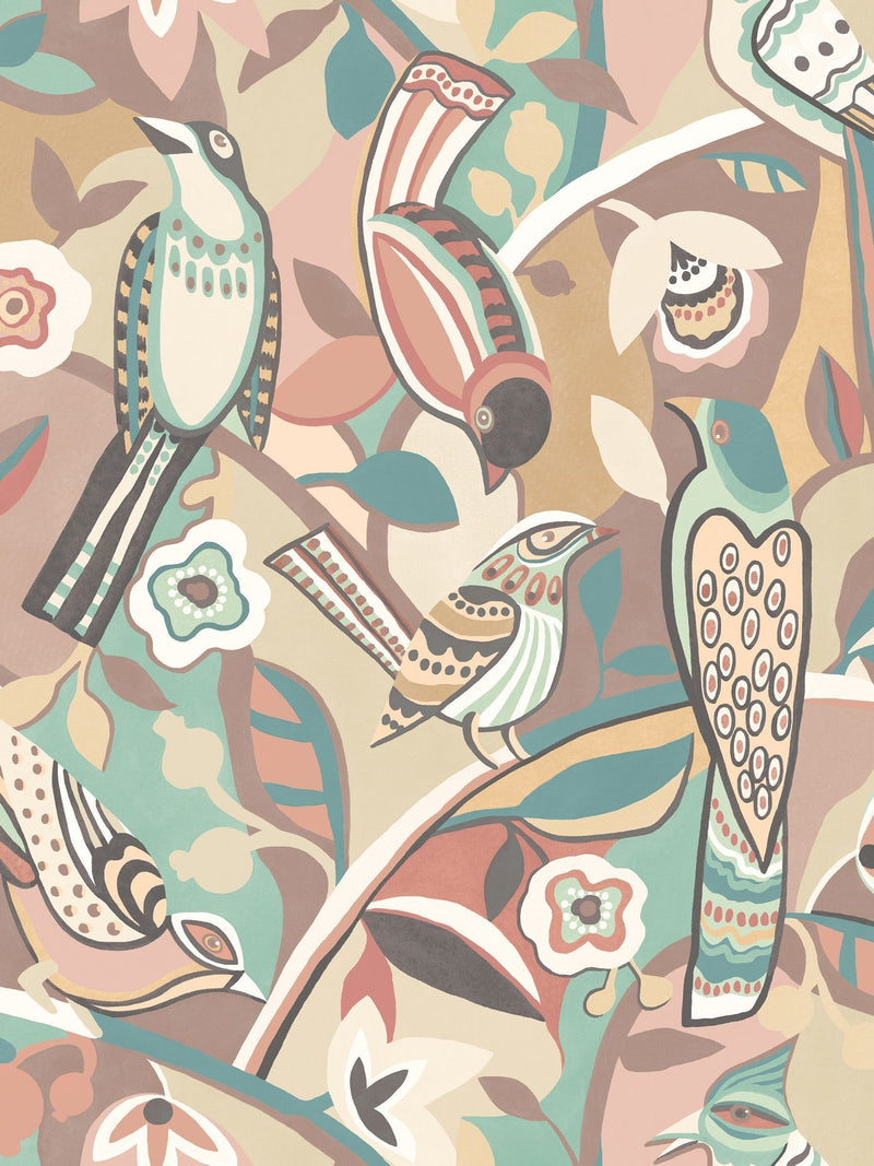 Ohpopsi Berry Leaf Forest Chorus Wallpaper A4 Sample