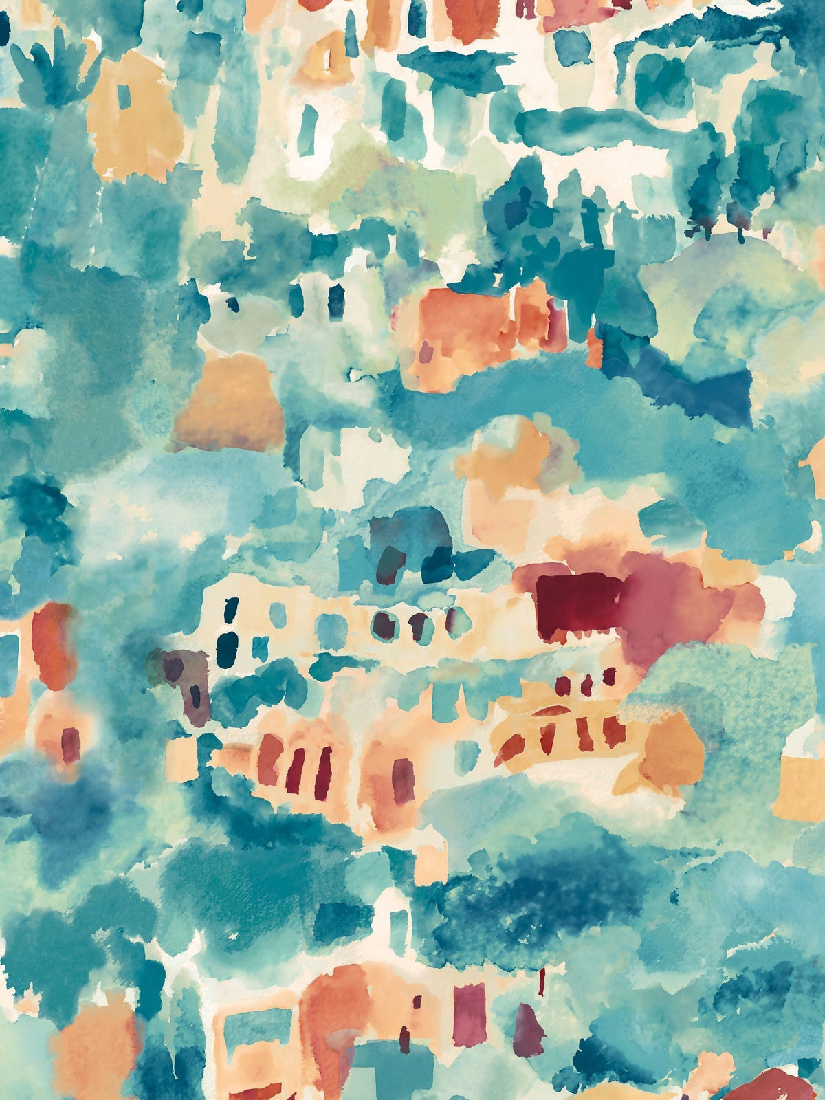 Ohpopsi Sunset Chic Amalfi Wallpaper A4 Sample