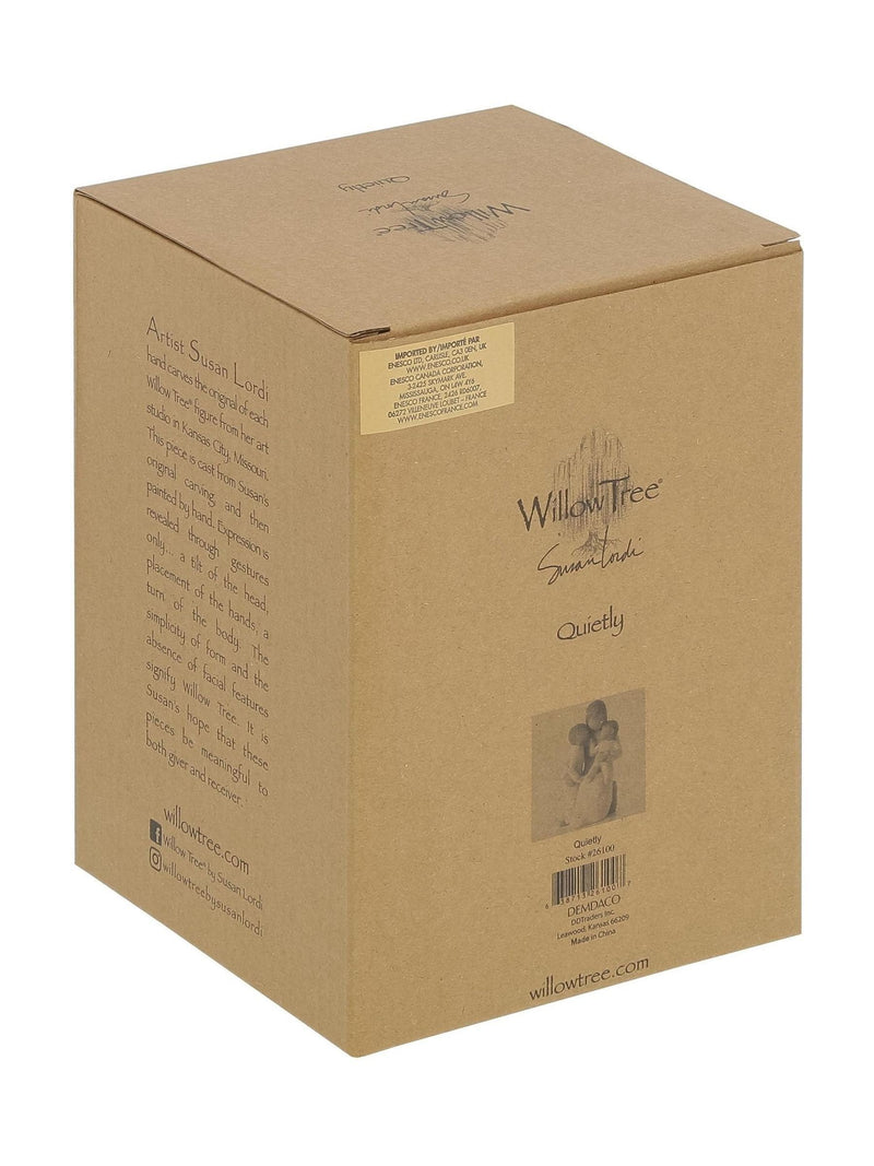 Willow Tree Quietly figurine in off white cast stone (British brand)