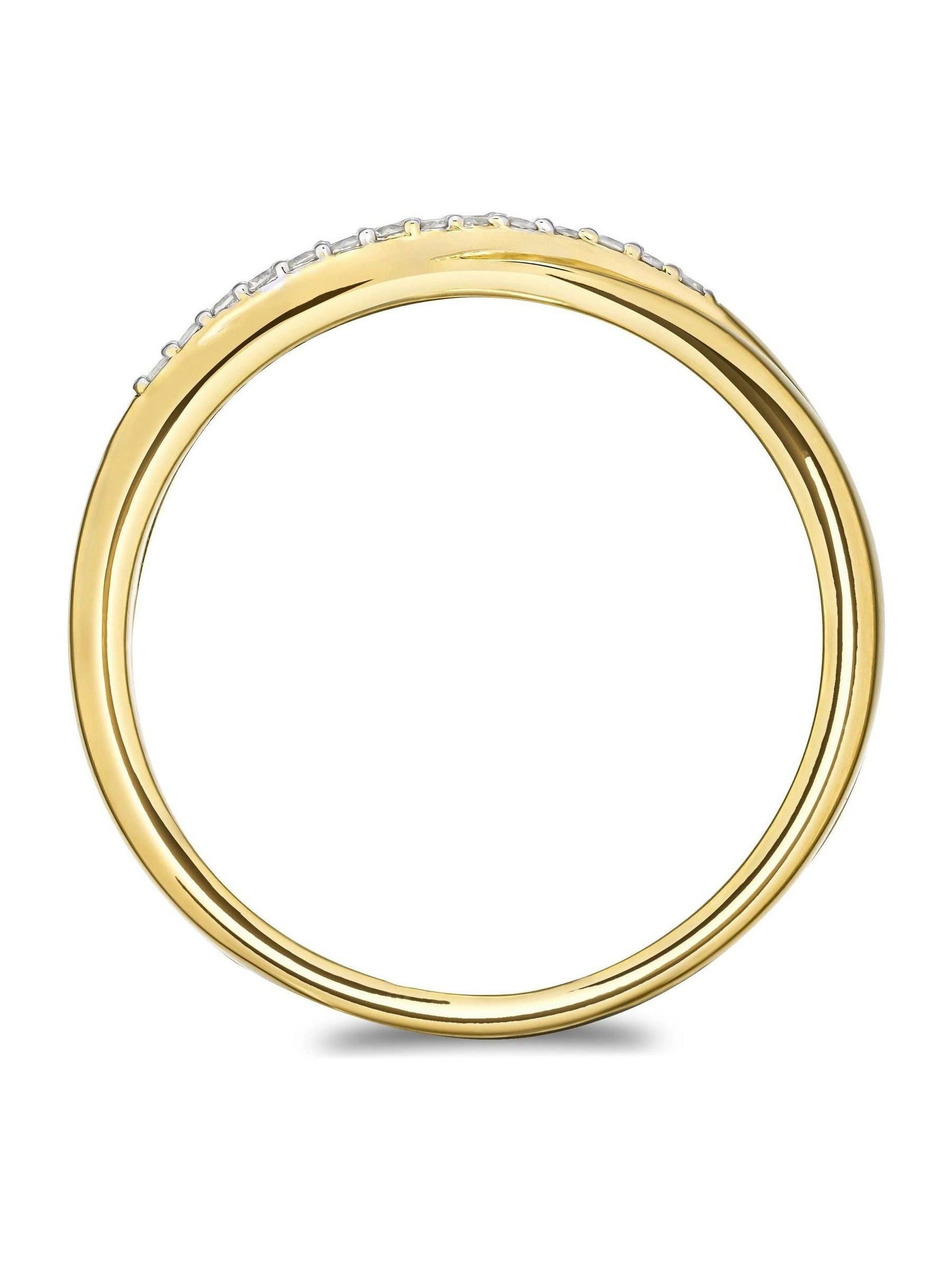 The Diamond Store lab diamond wave ring 18K gold vermeil (British brand)