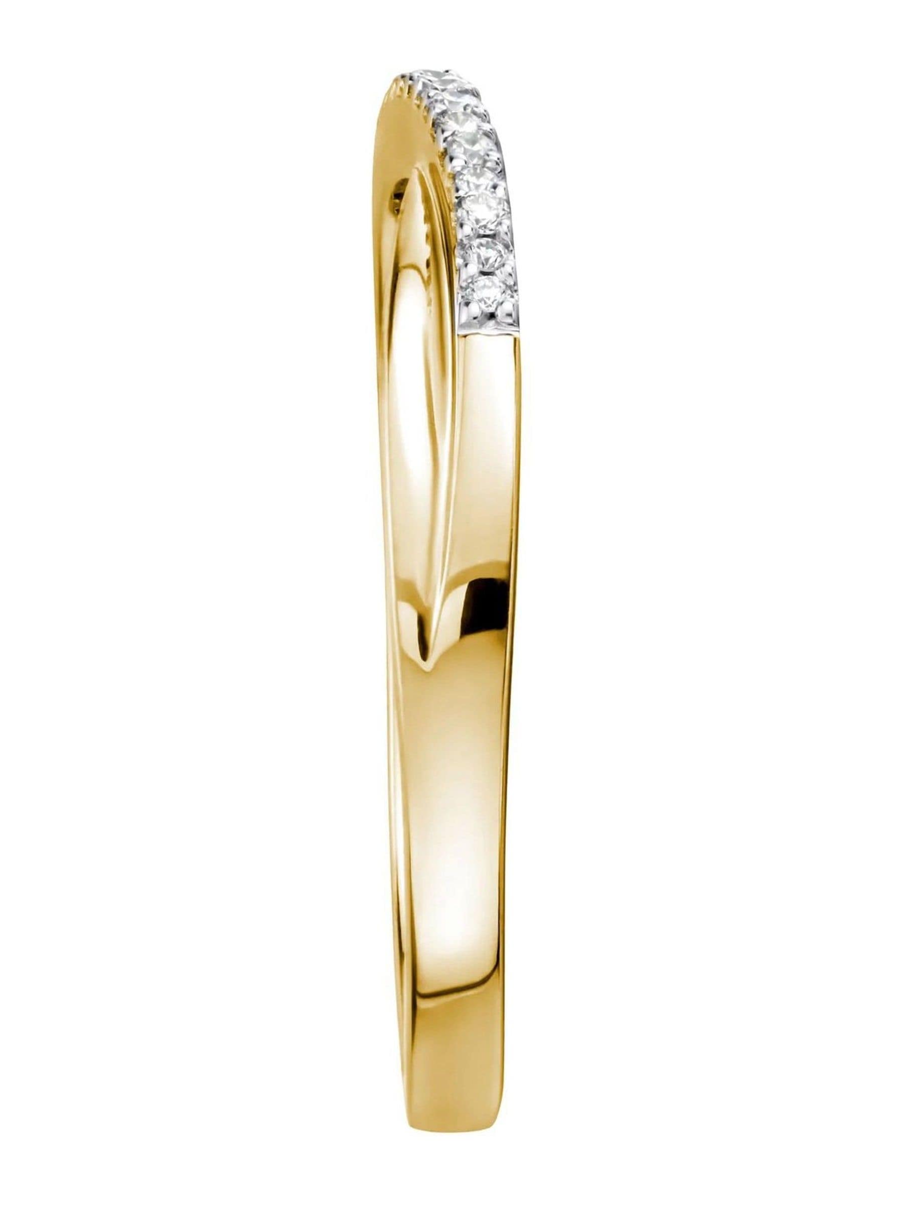 The Diamond Store lab diamond wave ring 18K gold vermeil (British brand)