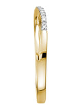 The Diamond Store lab diamond wave ring 18K gold vermeil (British brand)
