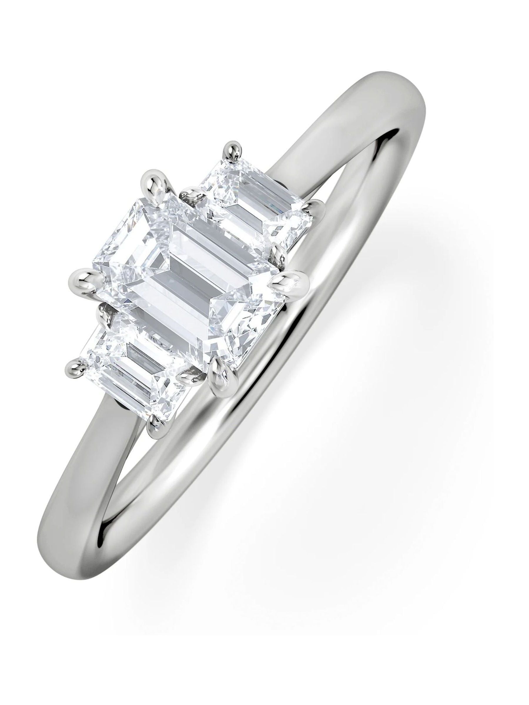 The Diamond Store Evoke 0.50ct emerald cut lab diamond ring (British brand)