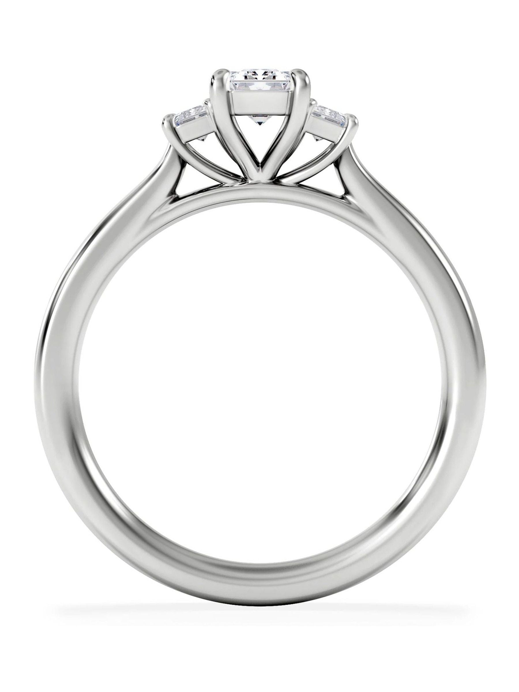 The Diamond Store Evoke 0.50ct emerald cut lab diamond ring (British brand)
