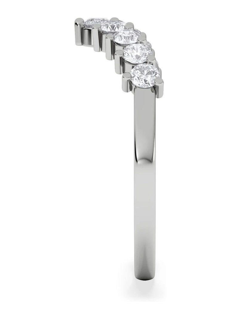 The Diamond Store 0.50ct lab diamond wishbone ring 9K white gold (British brand)