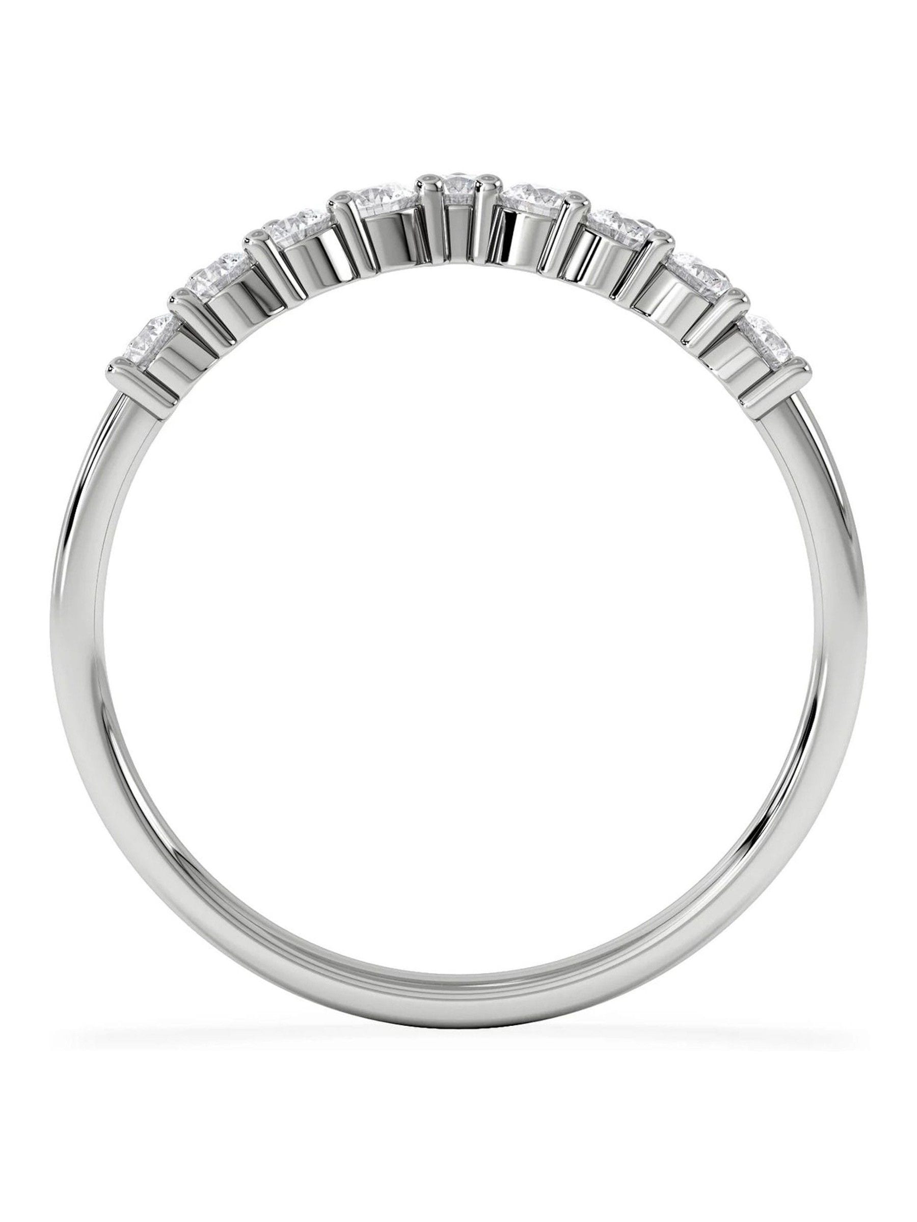 The Diamond Store 0.50ct lab diamond wishbone ring 9K white gold (British brand)