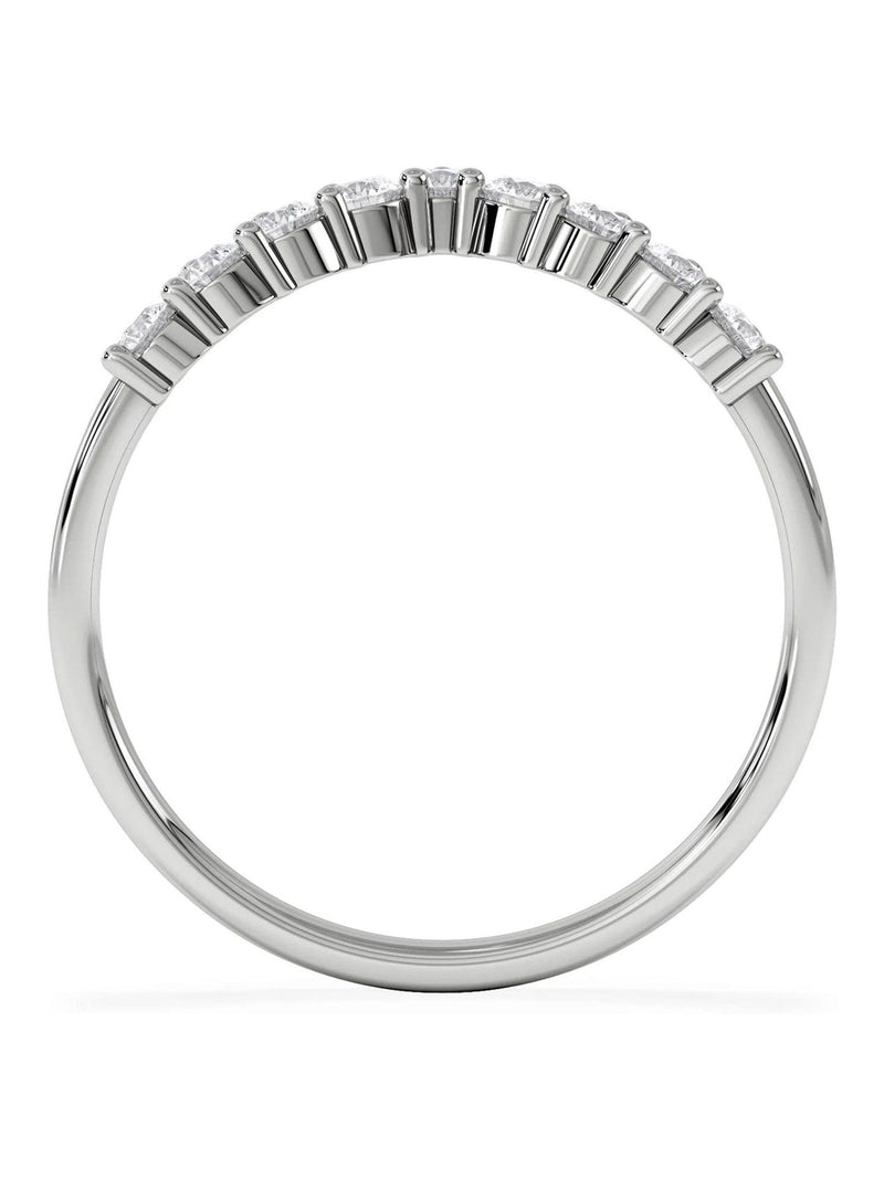 The Diamond Store 0.50ct lab diamond wishbone ring 9K white gold (British brand)