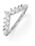 The Diamond Store 0.50ct lab diamond wishbone ring 9K white gold (British brand)